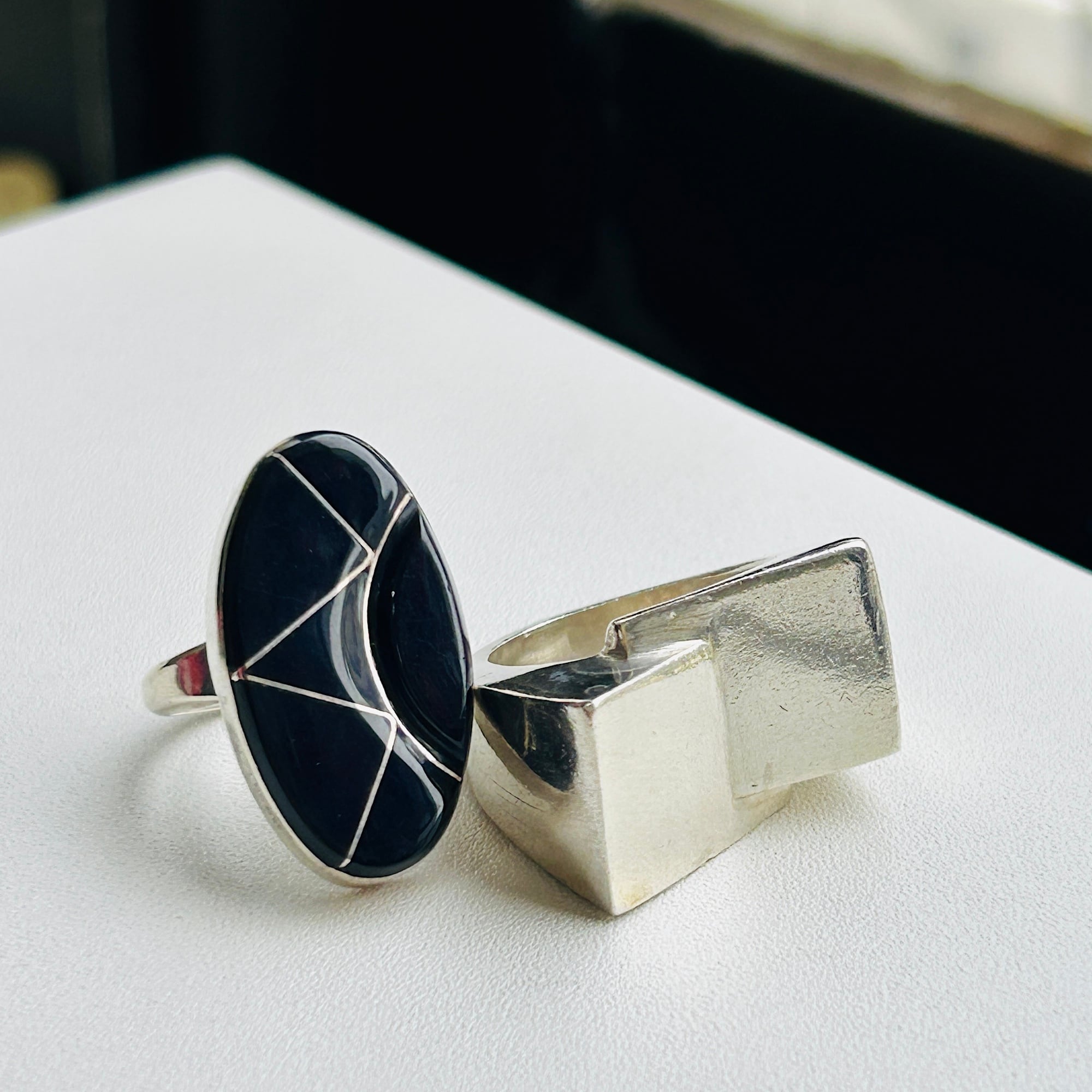 ZUNI Onyx シルバーリング（10号） | Milo Antiques & Vintage