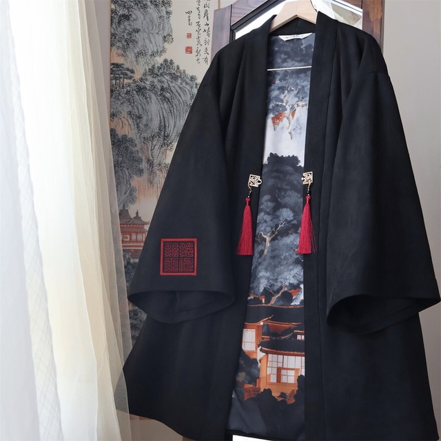 華麗なる中華風ゴシック・チャイナボタン付シアー羽織 ｜ 伝統的な文様とモダンチャイナ