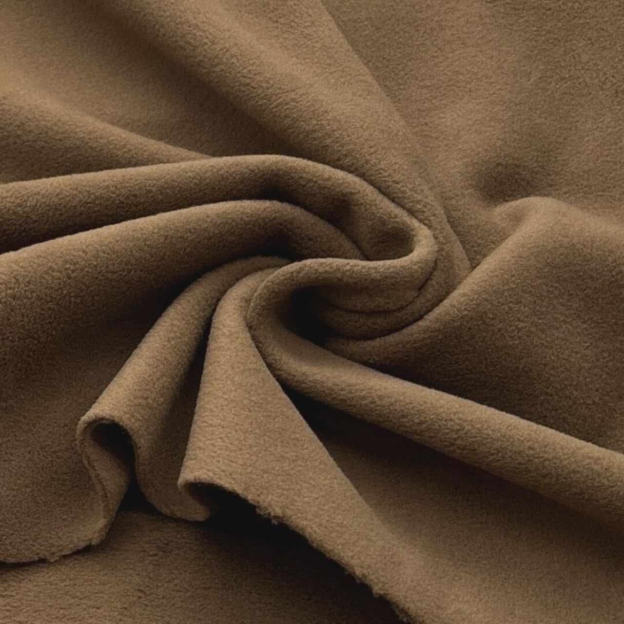 ★TC136◆2m◆ラスト1点!ポリエステル100%マイクロフリースニット生地◆カーキ×ベージュ