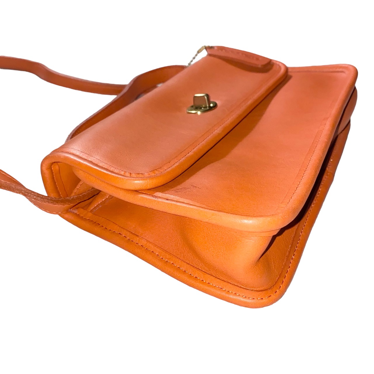 “OLD COACH” leather shoulder bag “Turn-Lock”