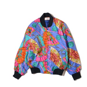 unknown used  (Christian Mally)    silk printed  bomber jacket