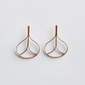 “Fan” Bamboo stud earrings /size: S