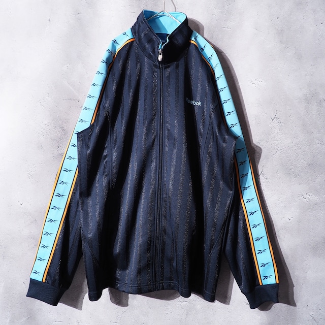 ” Reebok ” Good color line logo printed loose track jacket