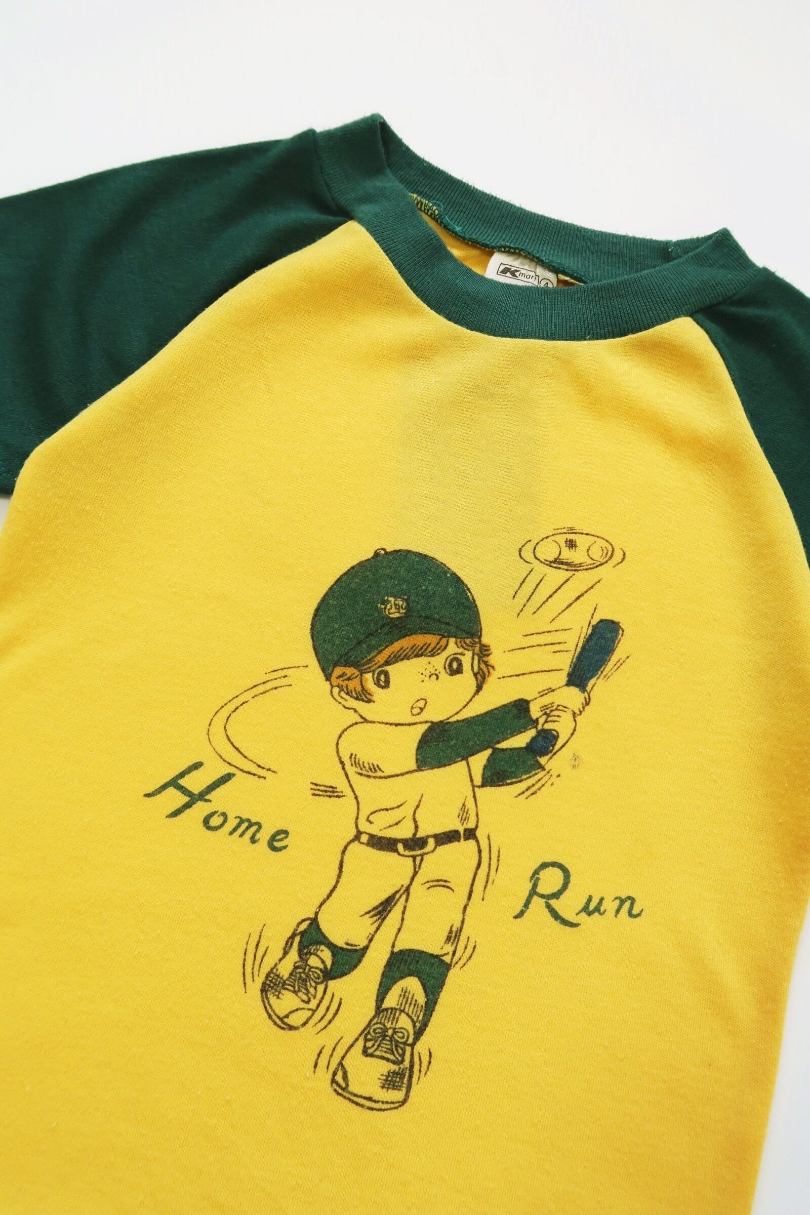 95cm Vintage70 S ホームラン イラストプリントtシャツ 3192 Leap Kyoto