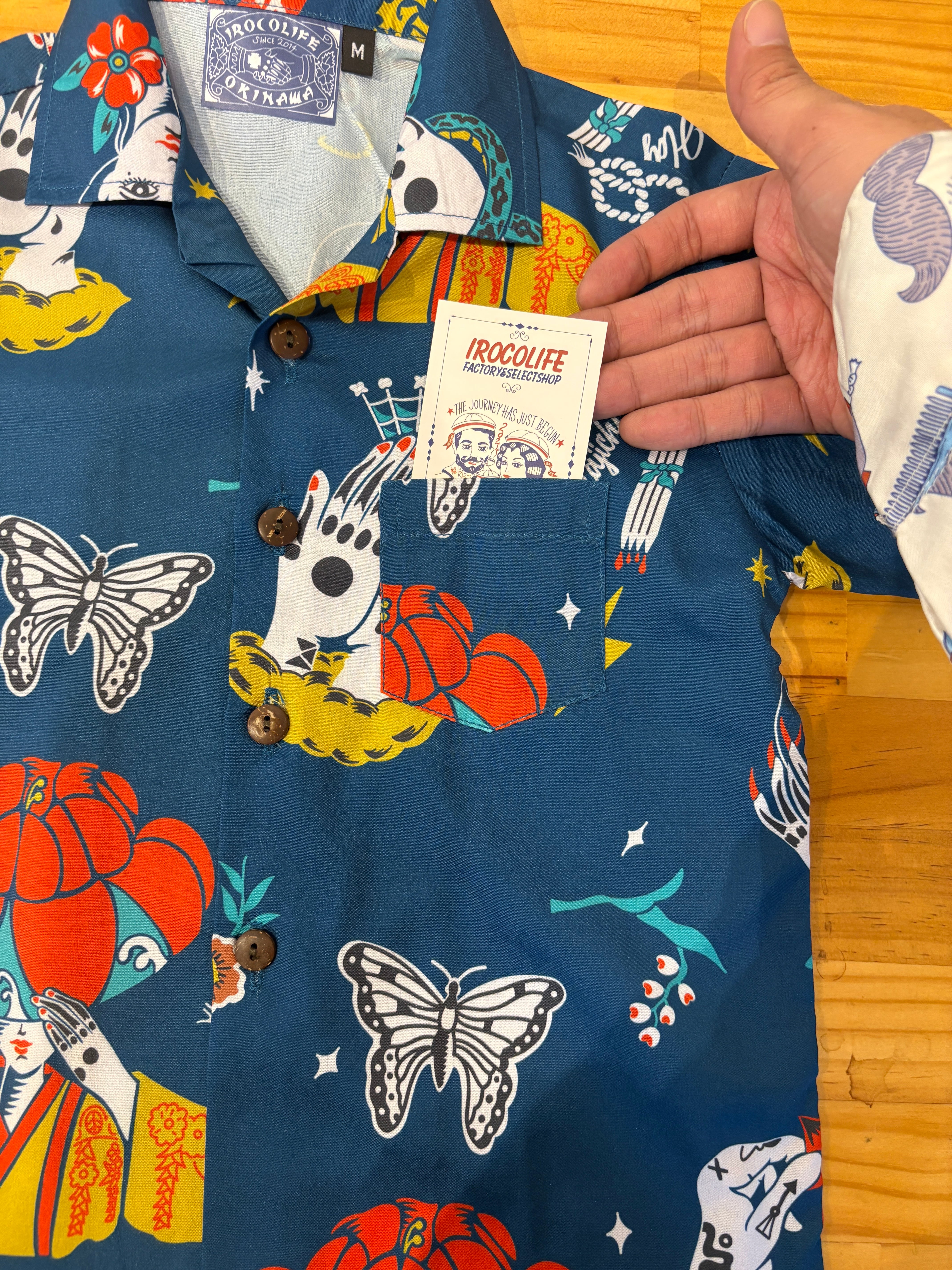 琉球針突（ハジチ）COLORキッズアロハシャツ | 沖縄のセレクトショップ