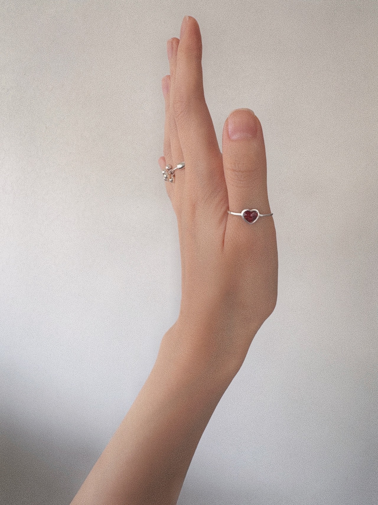 HEART ROSE RING (SILVER)
