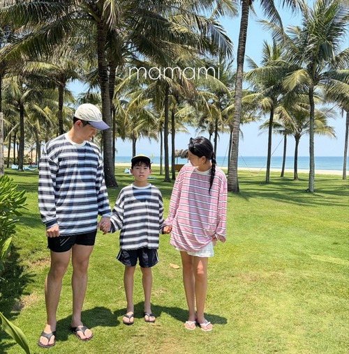 MAMAMI (swimwear)［取寄］adult / sand stripe rash guard 26summer
