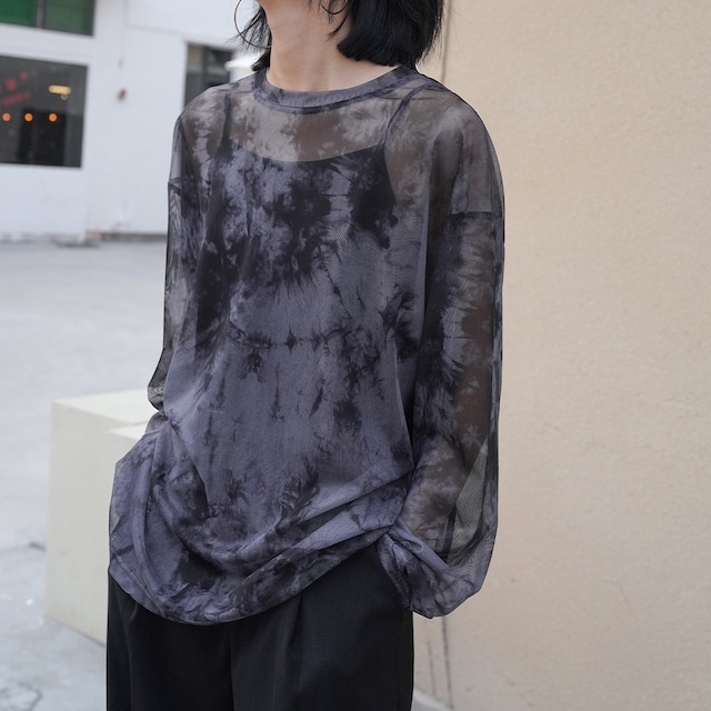 Tie Dye Sheer Tops KRE1839