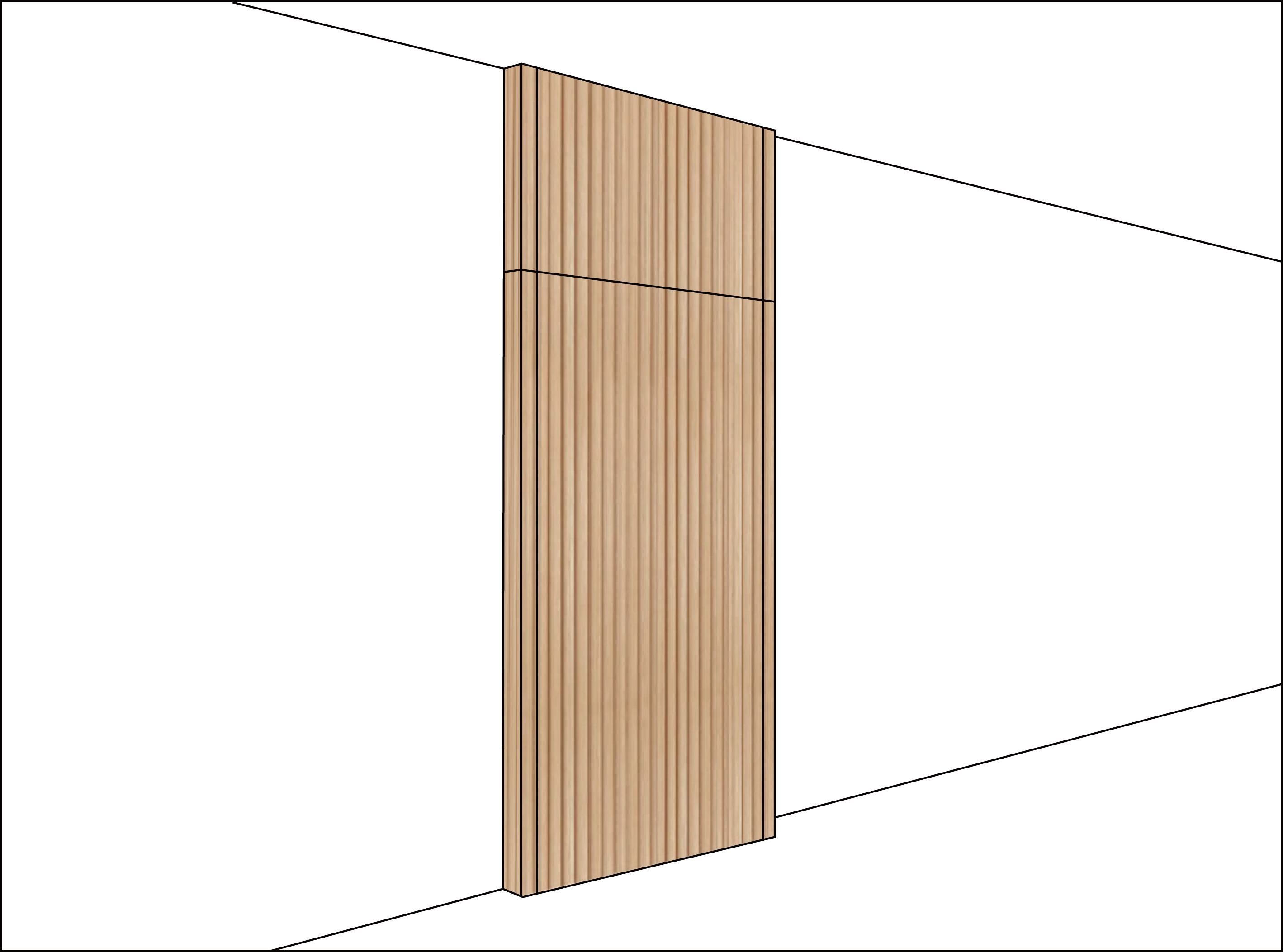 バックボード・リブ・W800タイプ(W800+W42)×H2400(mm)COS-PA0824