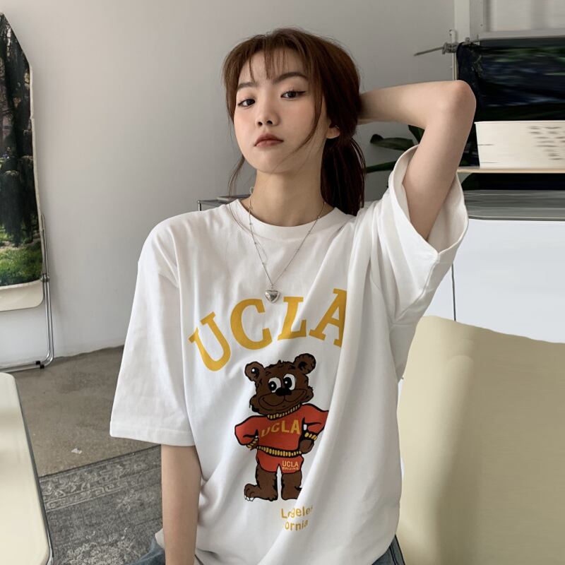 サマープリント柄ルーズ薄手シャツ ジャケット Tシャツ 夏物 試着室4274309901