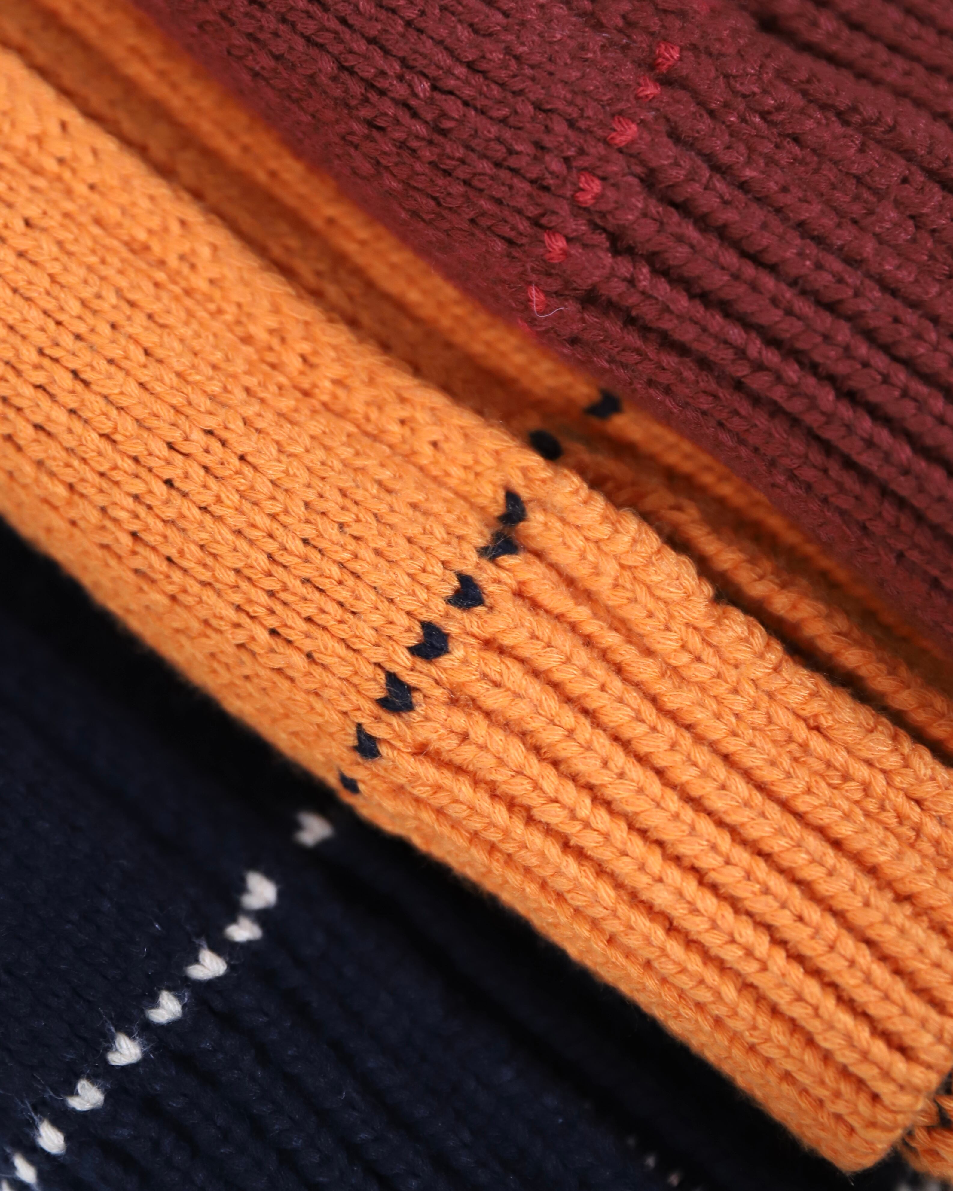 Fringe knit Vest - Orange | AMBERGLEAM