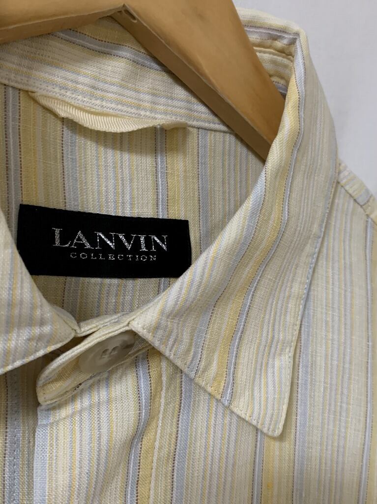 1990's Stripe Pattern Design Short Jacket "LANVIN"
