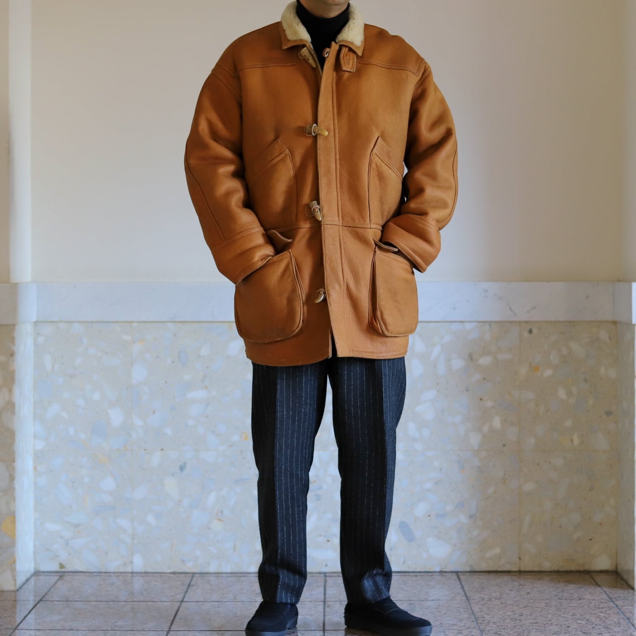 極美品】90s Sawyer of Napa Lambsskin Doublefaced Dayed Mouton