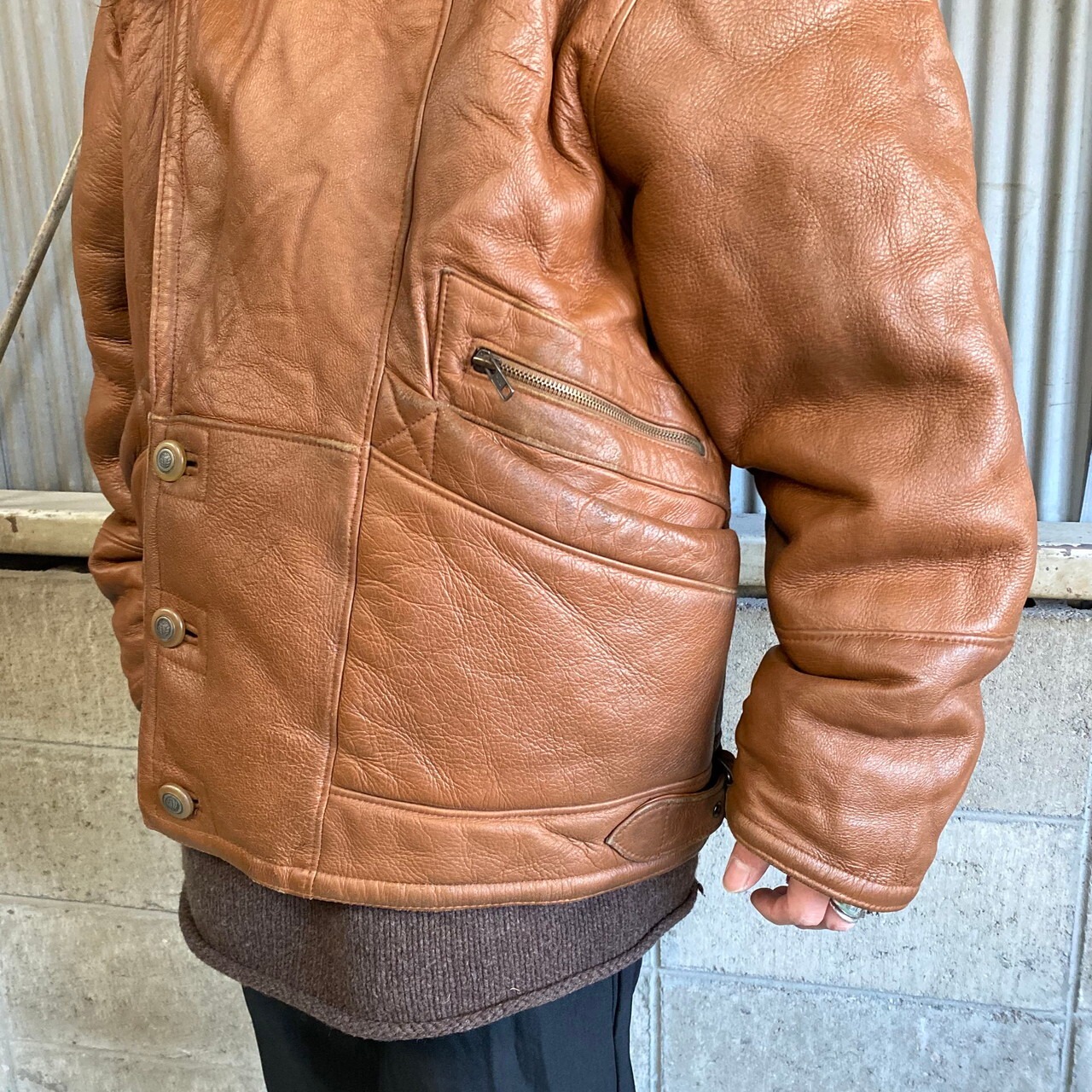 ORIGINAL SHEARLING トルコ製 リアルムートンジャケット メンズXL相当 