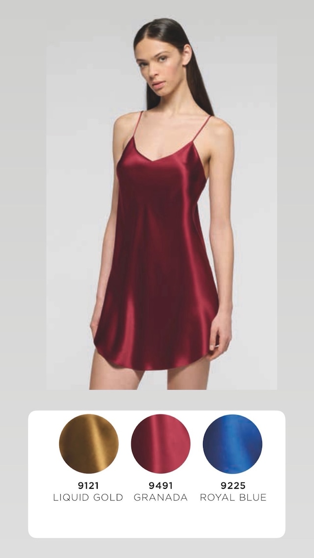 BASIC SEDUCTION 　ミニスリップ　３色展開　　LUNA DI SETA　