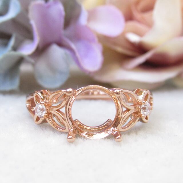 8㎜ バタフライカット S925 リング台 PG