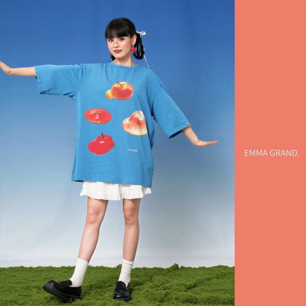 とろけるりんごのビッグTシャツ E00586 | EMMA GRAND