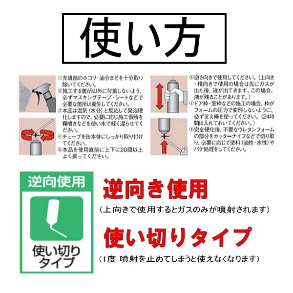 BD発泡ウレタン　340ml　24本/箱　ボンド商事 ボンド商事 bd発泡ウレタン 穴埋め 型枠 340ml 24本箱 ノズルタイプ