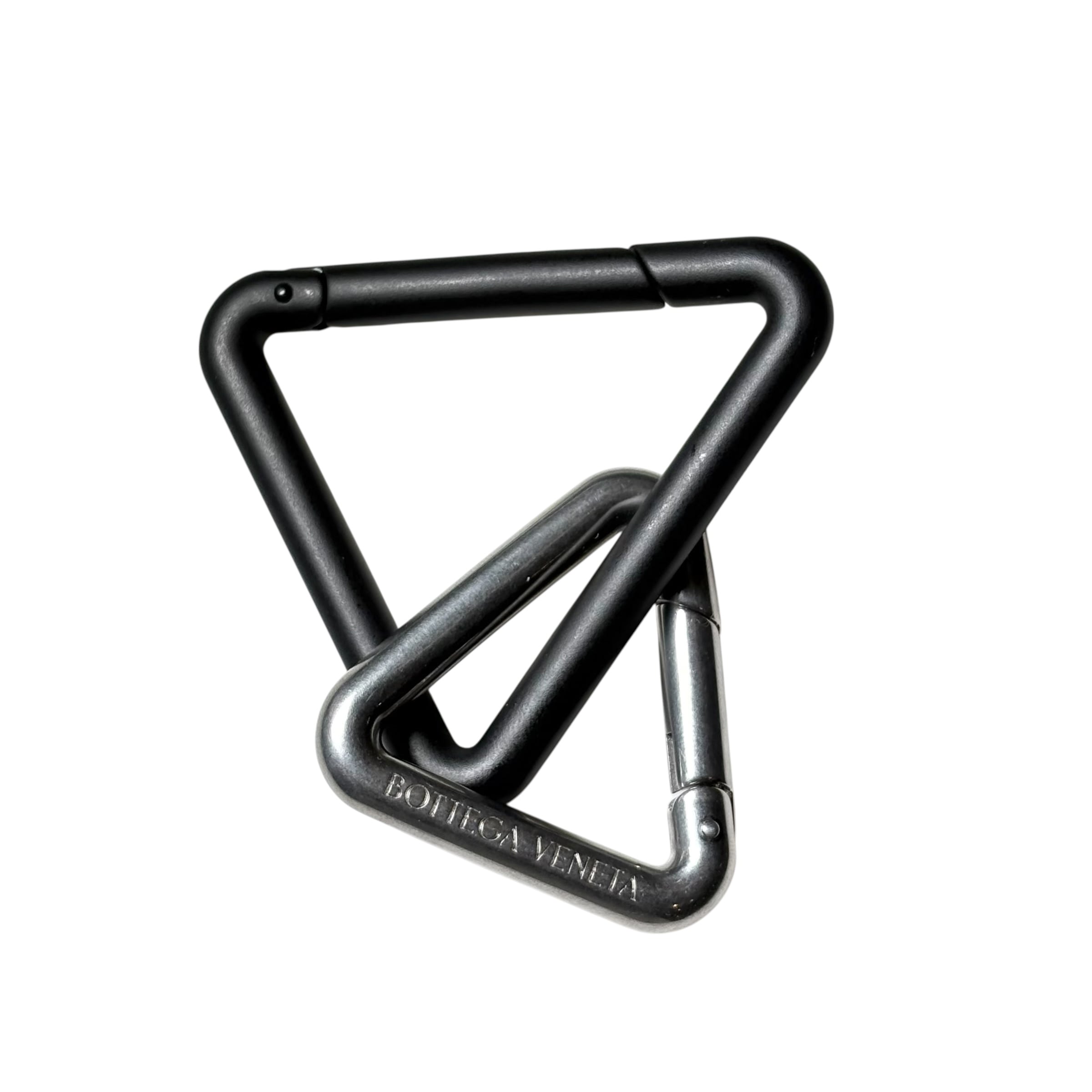 BOTTEGA VENETA black & silver metal key holder | NOIR ONLINE