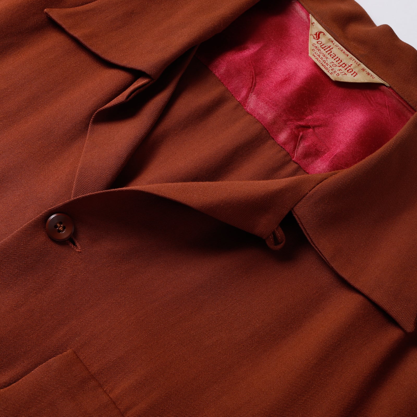 極美品】50s special Vintage rayon shirt khaki brown special