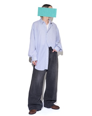 ssstein "BAGGY DENIM JEANS 〔BLACK〕"