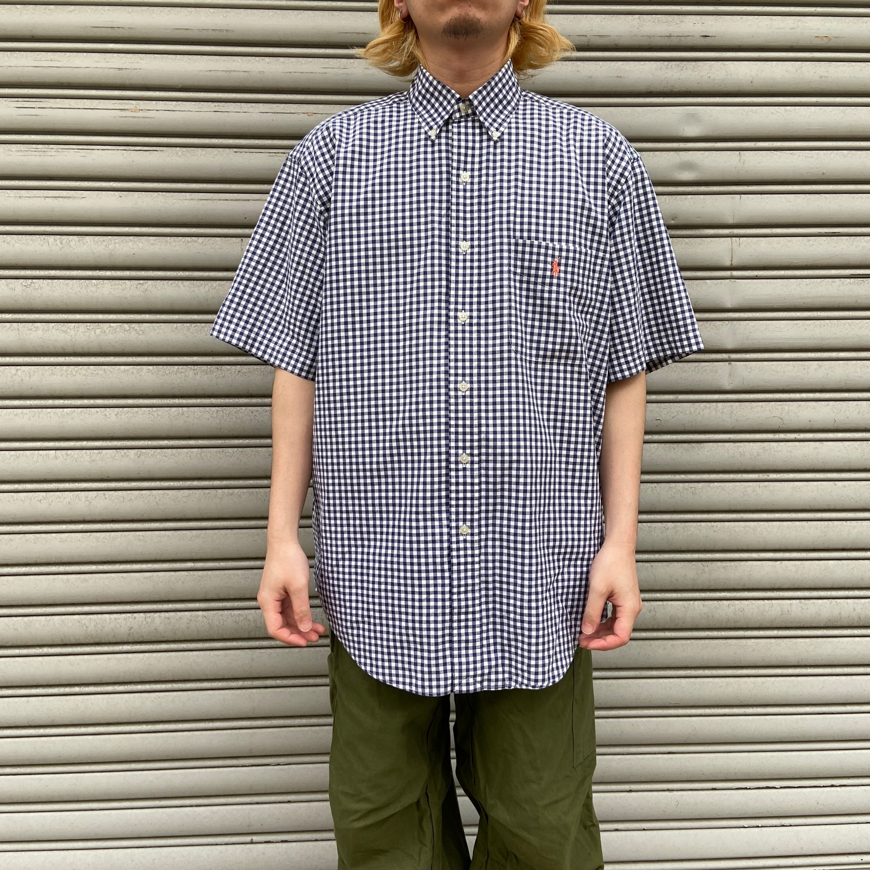 90s Ralph lauren ギンガムチェック半袖シャツ TILDEN M | 古着屋 Uan