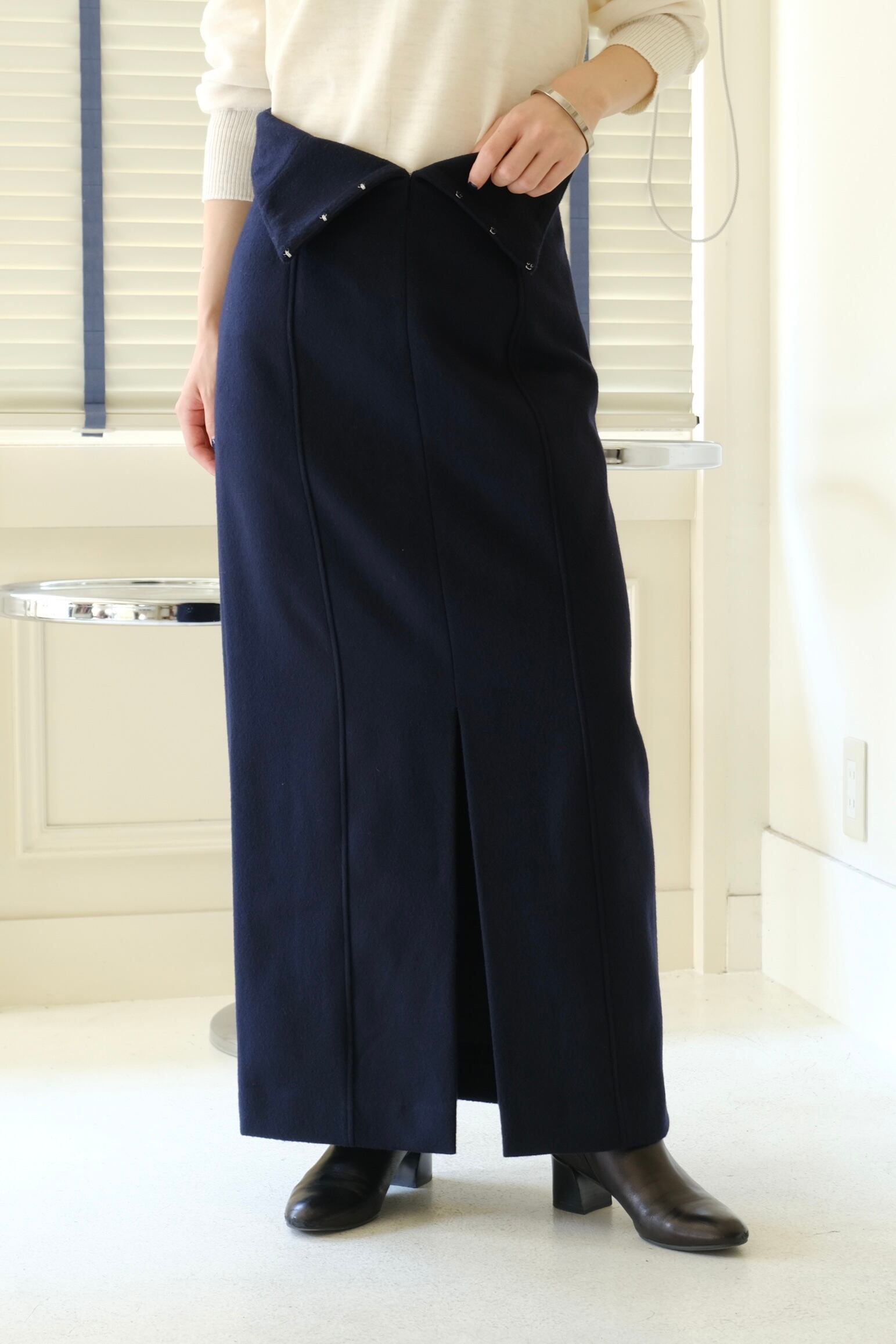 試着のみ KAYLE WOOL CASHMERE PEPLUM BLOUSE