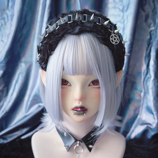 五芒星チャームスタッズフリルヘッドバンド(lli_7335)