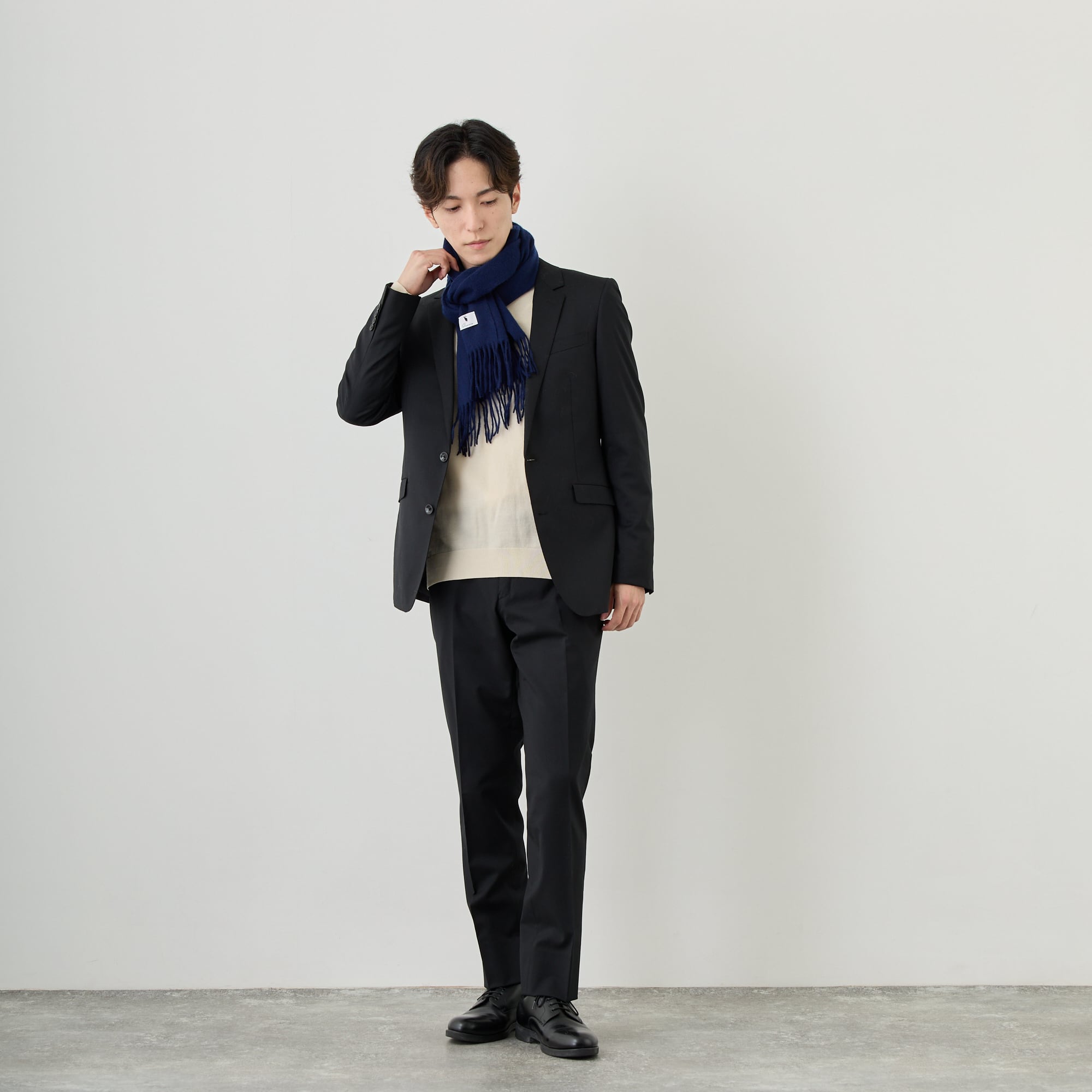 未使用7.7万 エクストリームカシミヤ マフラー ネイビー 楽天市場】エレンシア カシミヤ 100％ マフラー レディース メンズ