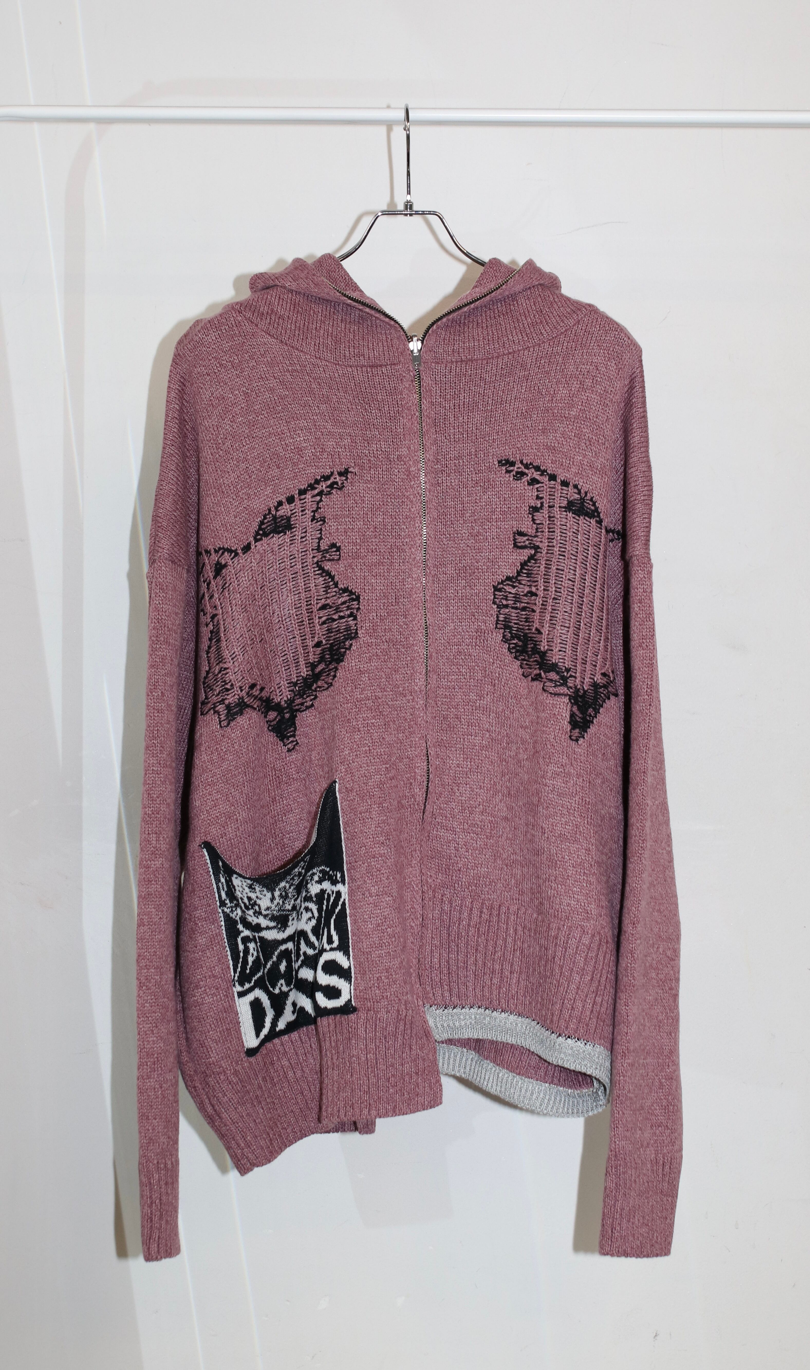 24AW】BODYSONG. REVERSIBLE BALACLAVA ZIP-UP SW (PURPLE) BS249305