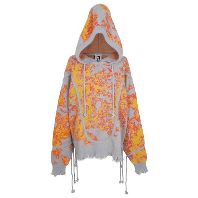 【GB MOUTH】Pulse "脈" Mohair Knit Hoodie