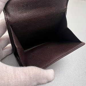 LOUIS VUITTON ヴィトン ポルトモネ ダミエ 三つ折り財布 ブラウン A-12779