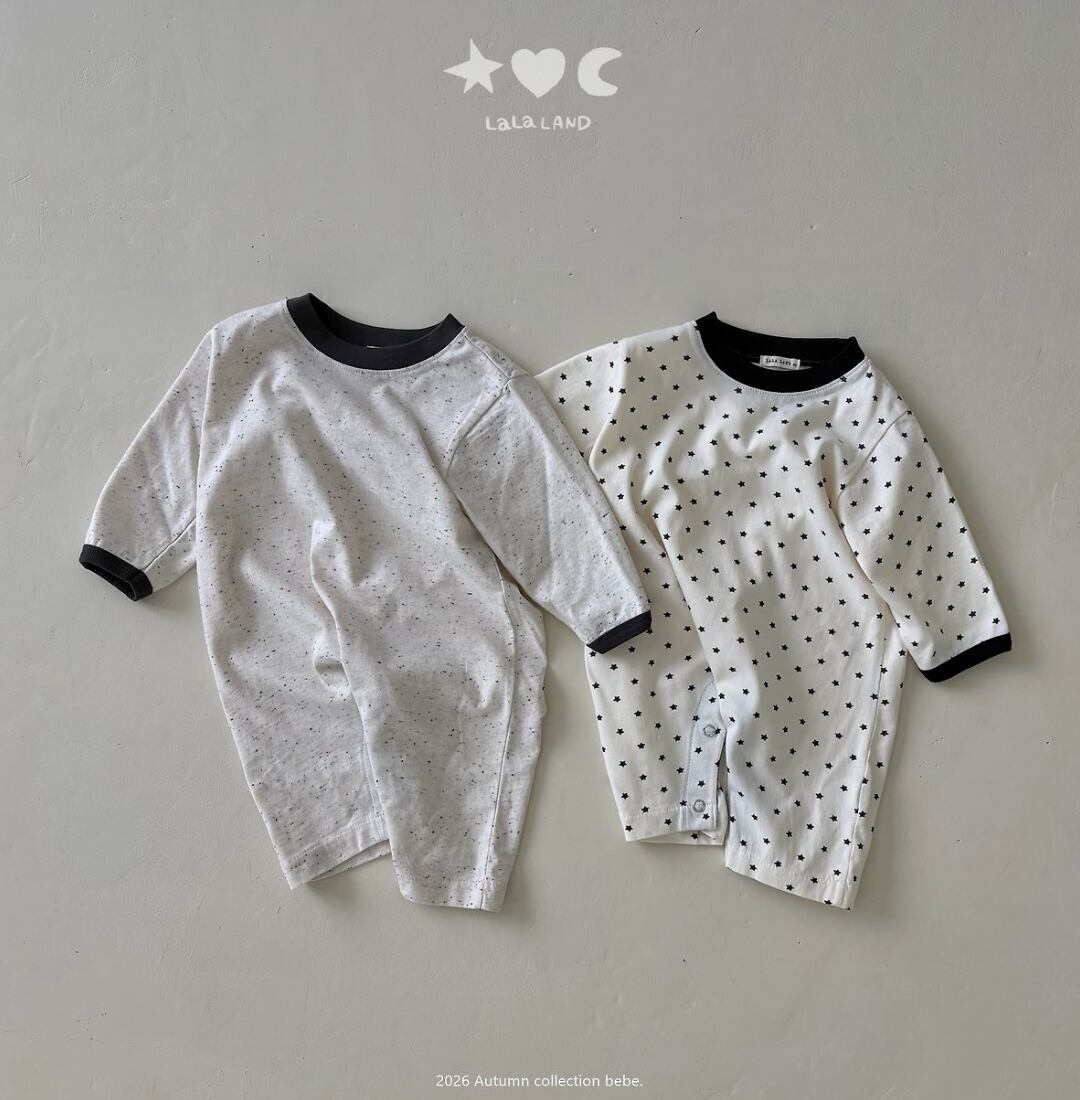 送料無料【予約】/  babyミックススターロンパース /lalaland