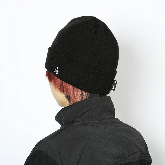 SCHA シャー　黒 ウール　ニット帽・ビーニー 25-26 eb's エビス GORE-TEX SHAKA SHAKA BEANIE ゴアテックス