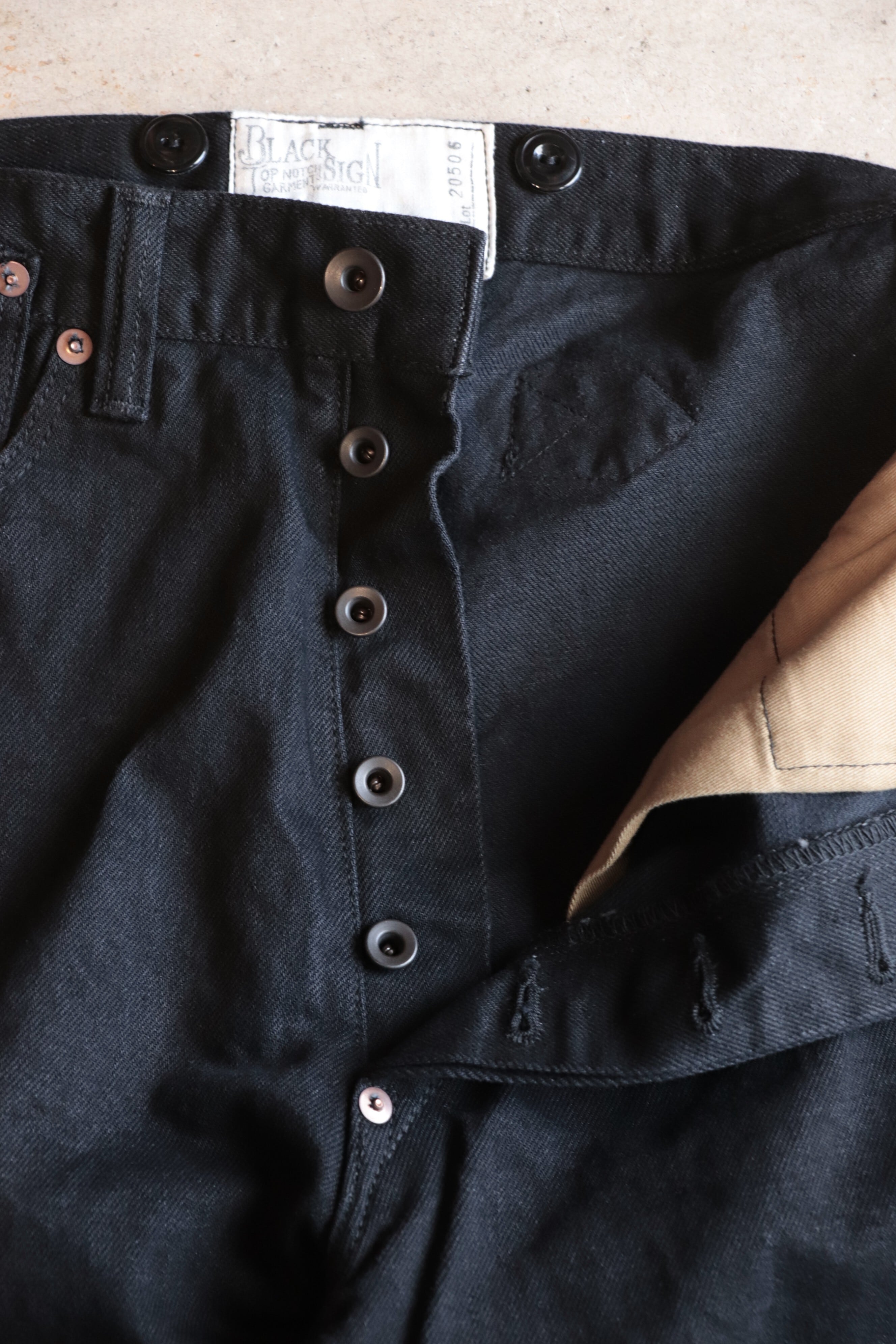 BLACK SIGN/ブラックサイン 15oz Black Denim Vocalion Waist-Overalls