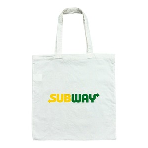 SUBWAY LOGO COTTON TOTE BAG SIZE 38cm x 38cm (USED)