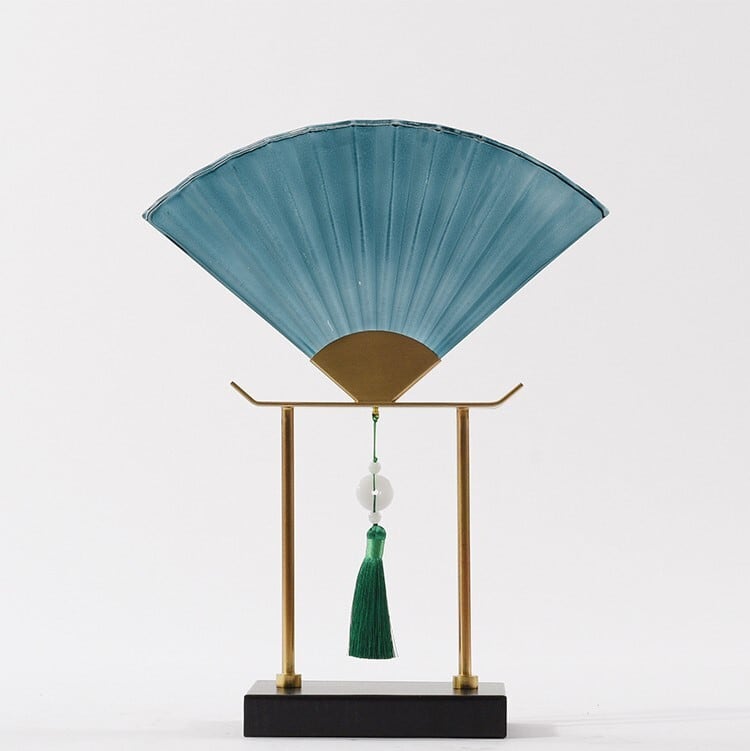 オブジェ 扇 ガラス製 おしゃれ インテリア コンパクト 玄関 リビング