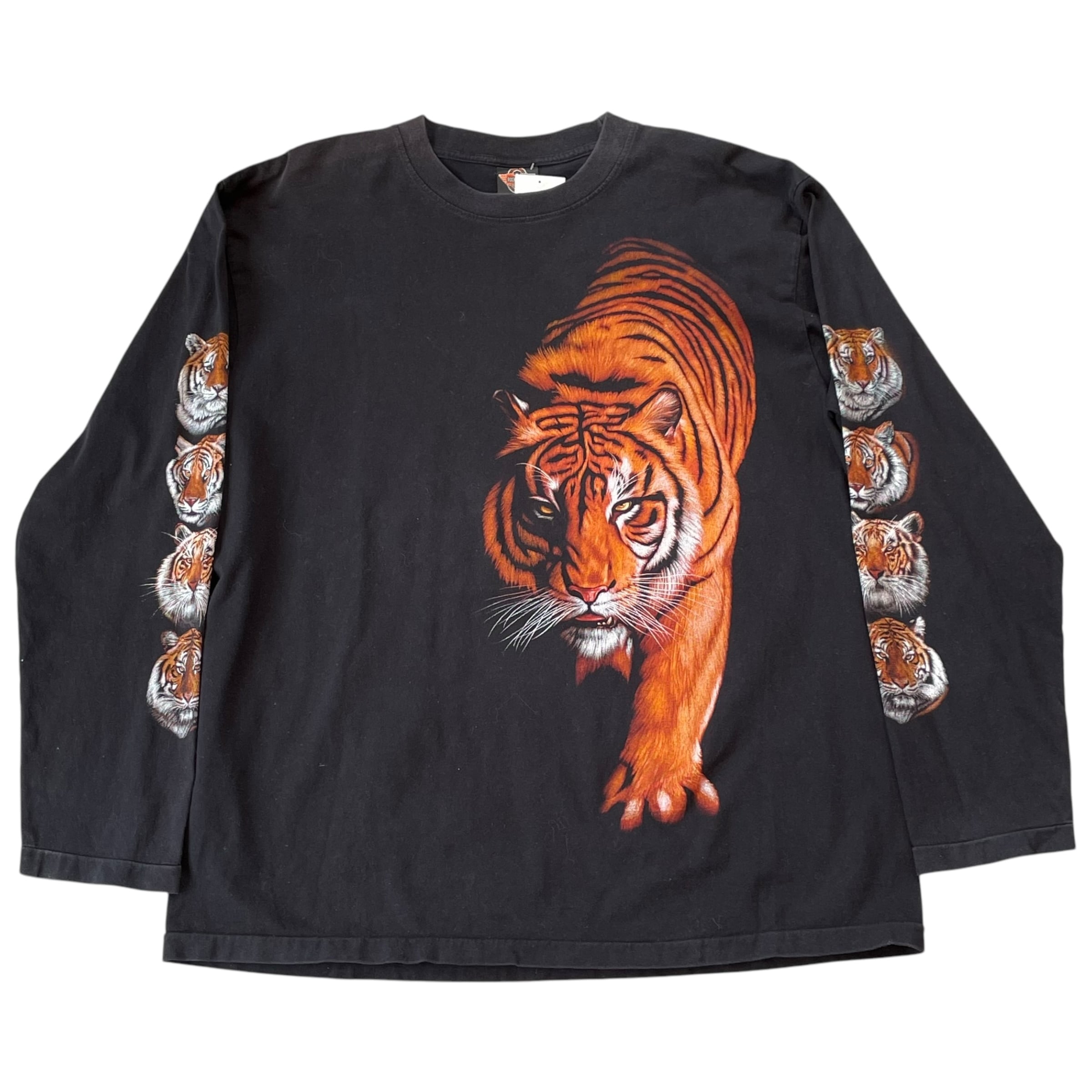 90~00s Tiger photo print L/S T-shirt