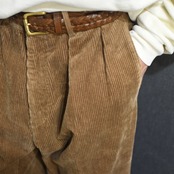 NAUTICA 2tuck corduroy pants camel