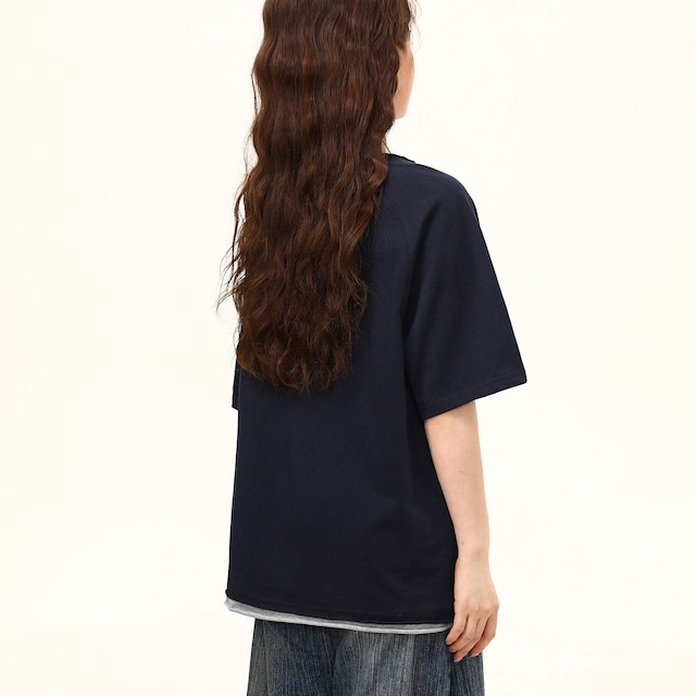 レイヤードショルダーグラフィックTシャツ 3col R02437