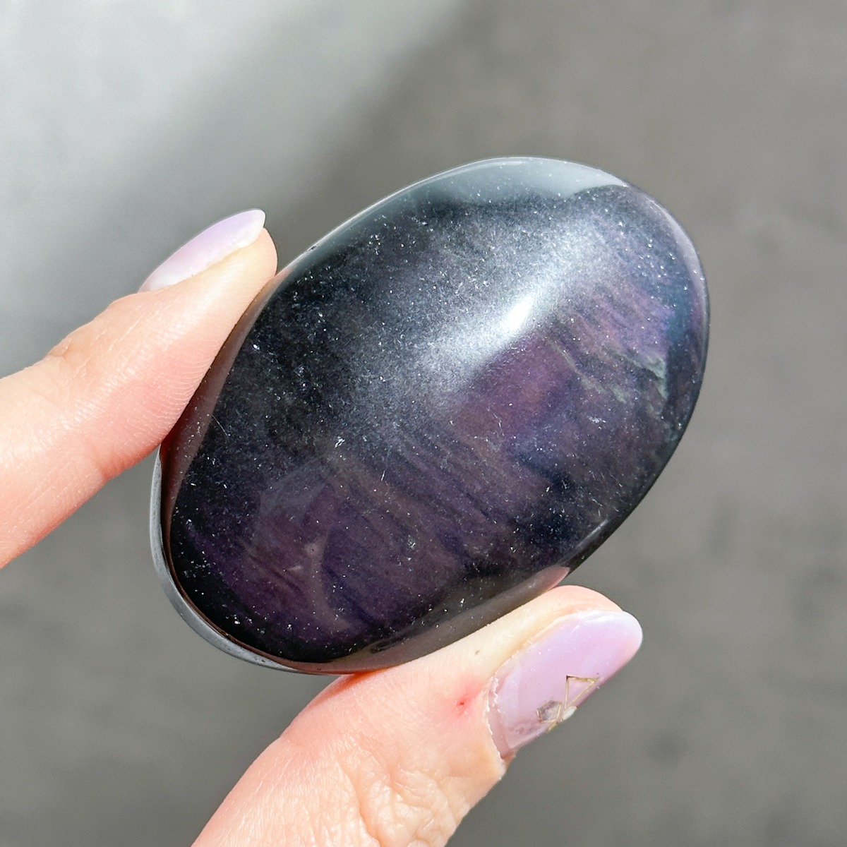 レインボーオブシディアン パーム21◇Rainbow obsidian◇天然石・鉱物 