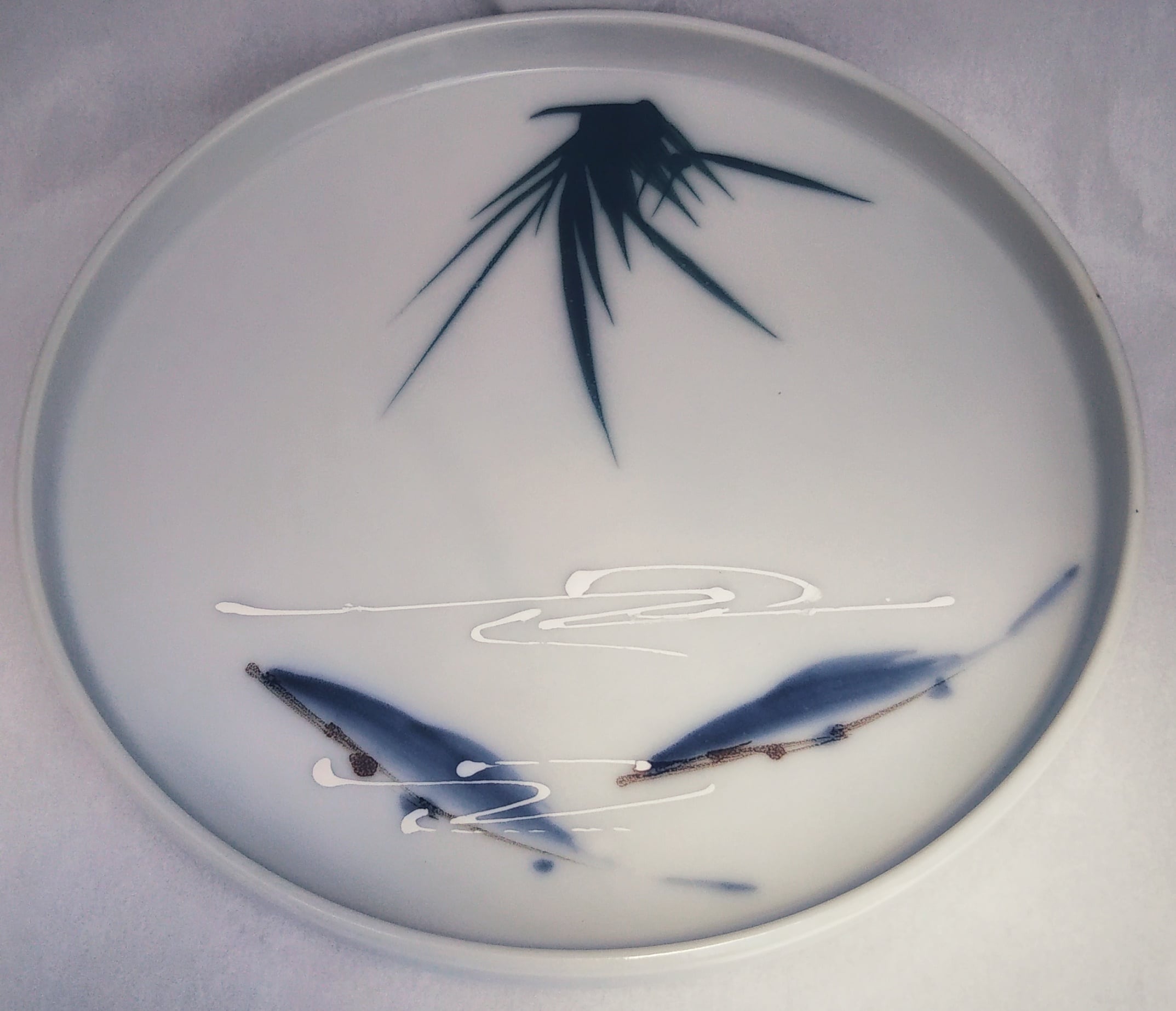 昭和レトロ 鮎柄の平皿【切立丸皿19㎝】 | 陶器のむらやま