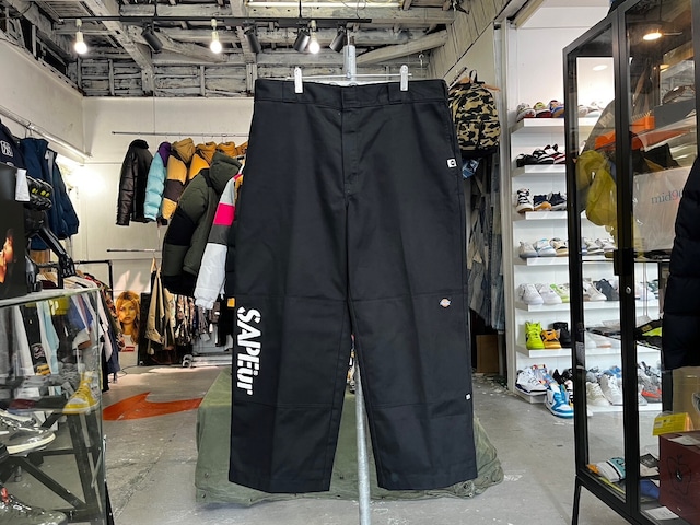 SAPEur × DICKIES WORK PANT BLACK LARGE 74428