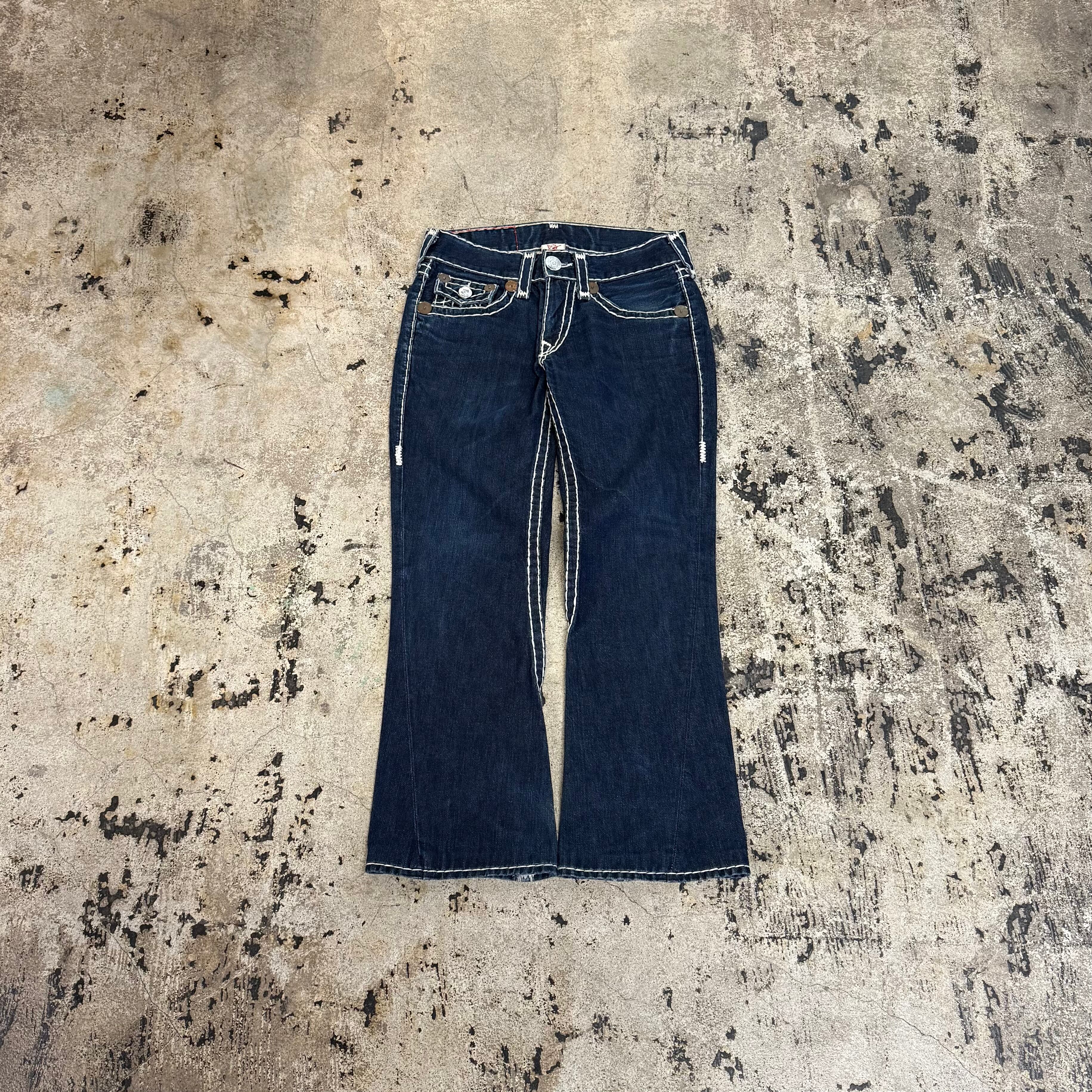 00s TRUE RELIGION JOEY SUPER T STITCH FLARE DENIM | GALAXIES