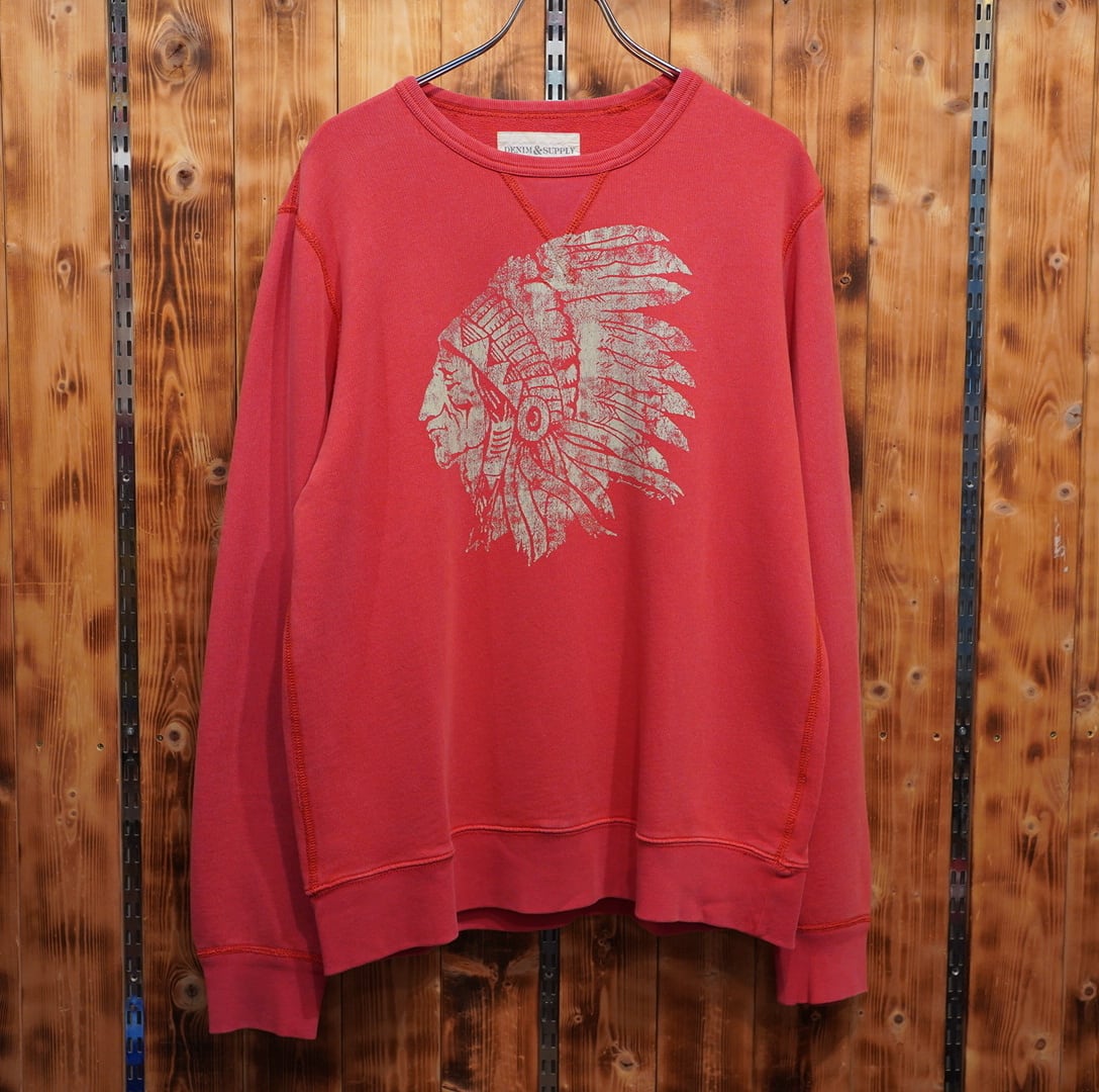 ralphlauren denim&supply スウェット L/ラルフローレン デニム&サプライ インディアンヘッド