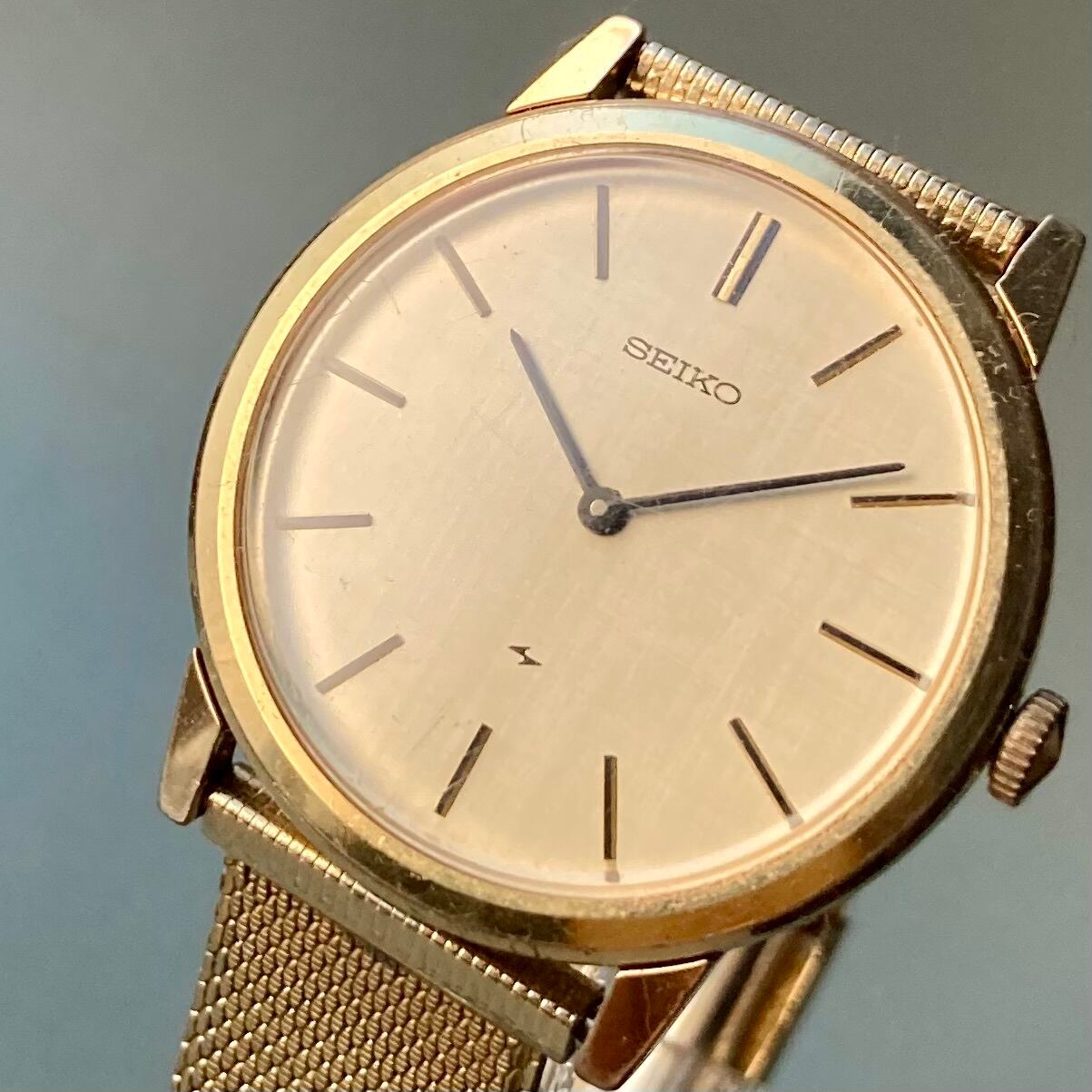 SEIKO シャリオ メンズ 腕時計 ゴールド 80's ヴィンテージ タンク