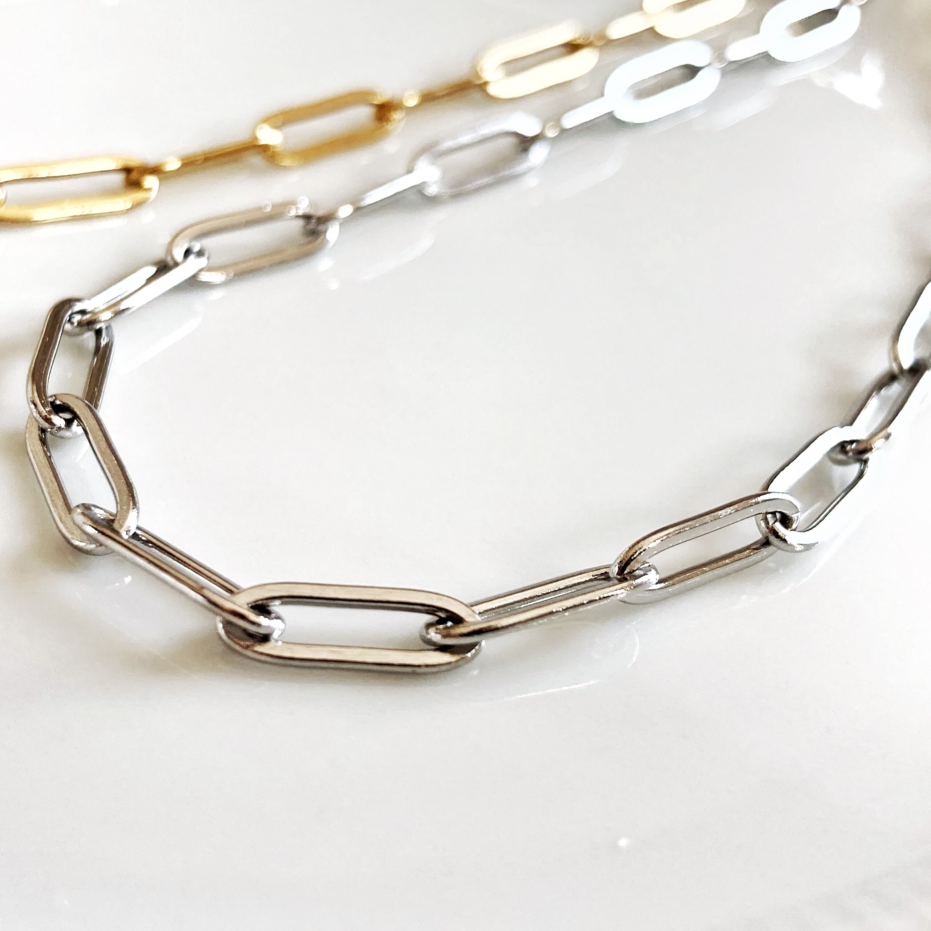 ペーパークリップチェーンネックレス | Kiwi's Shop