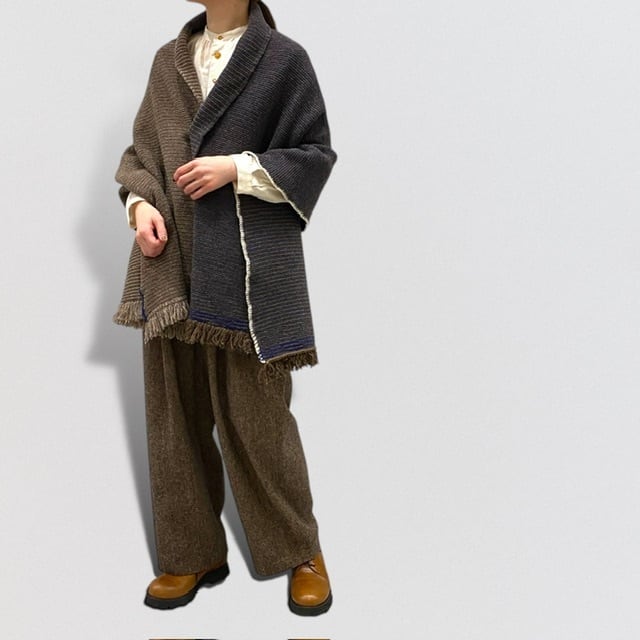 nume cotton tweed wide pants | CoCo Cuore