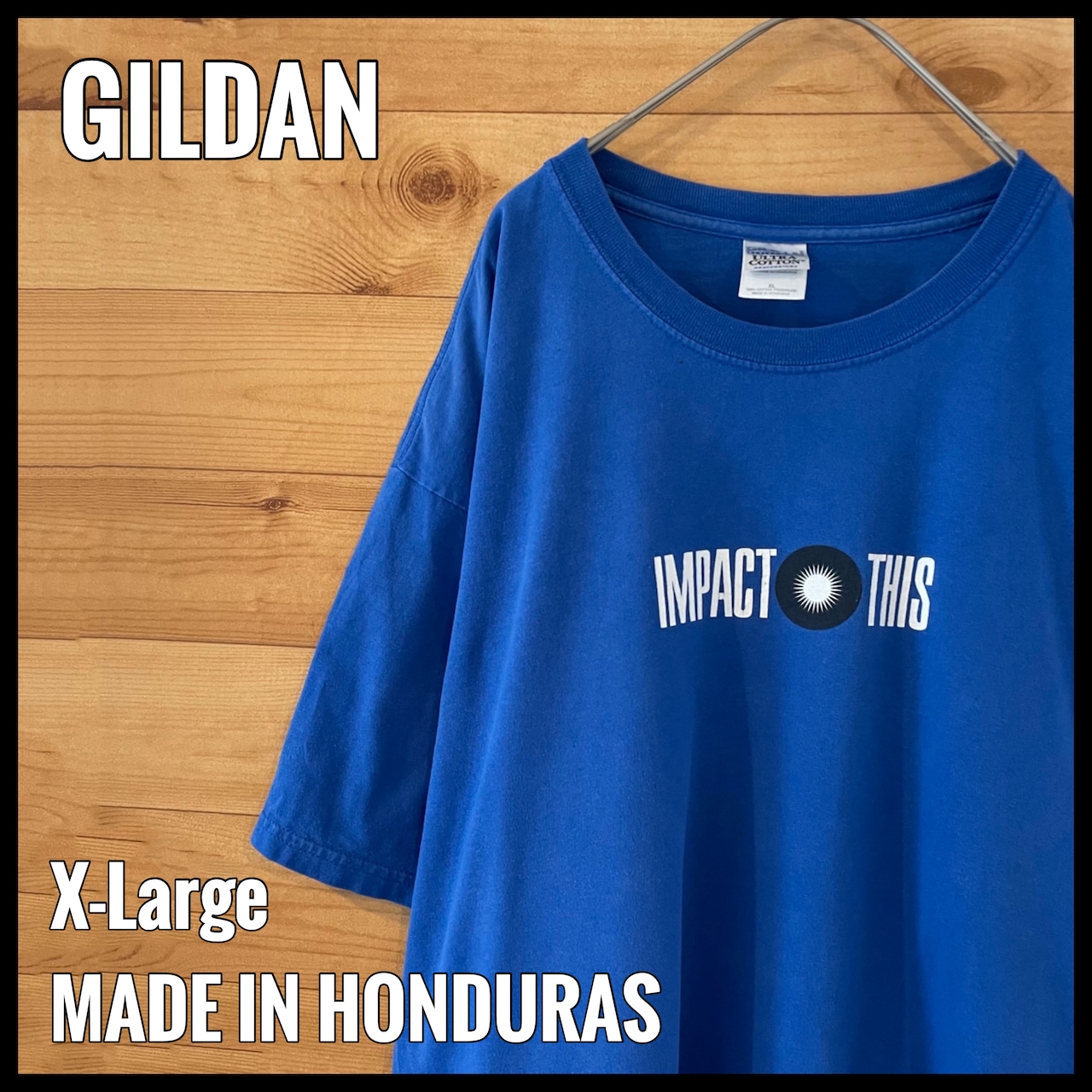 【GILDAN】ロゴ イラスト プリント Tシャツ XL ビッグサイズ ヘビーウェイト heavyweight US古着 アメリカ古着