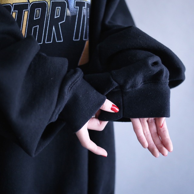 "STAR TREK" XXXL super wide over silhouette print sweat